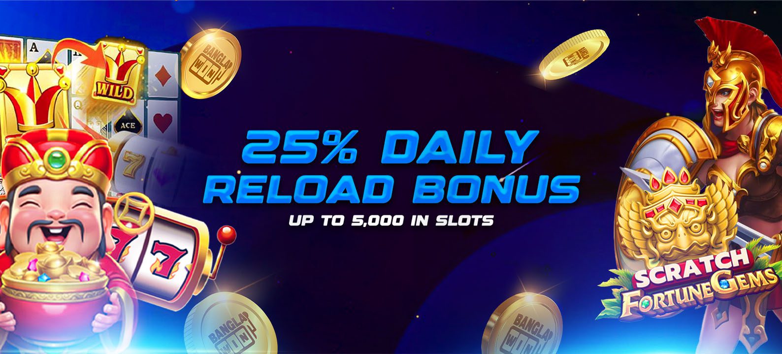 25% Slots Daily Reload Bonus